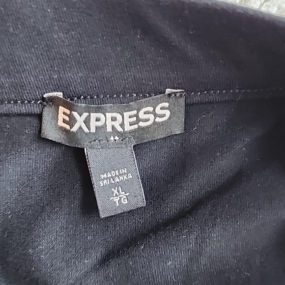 Express Black & White Pancil Cotton Skirt - Picture 5 of 6